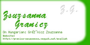 zsuzsanna granicz business card